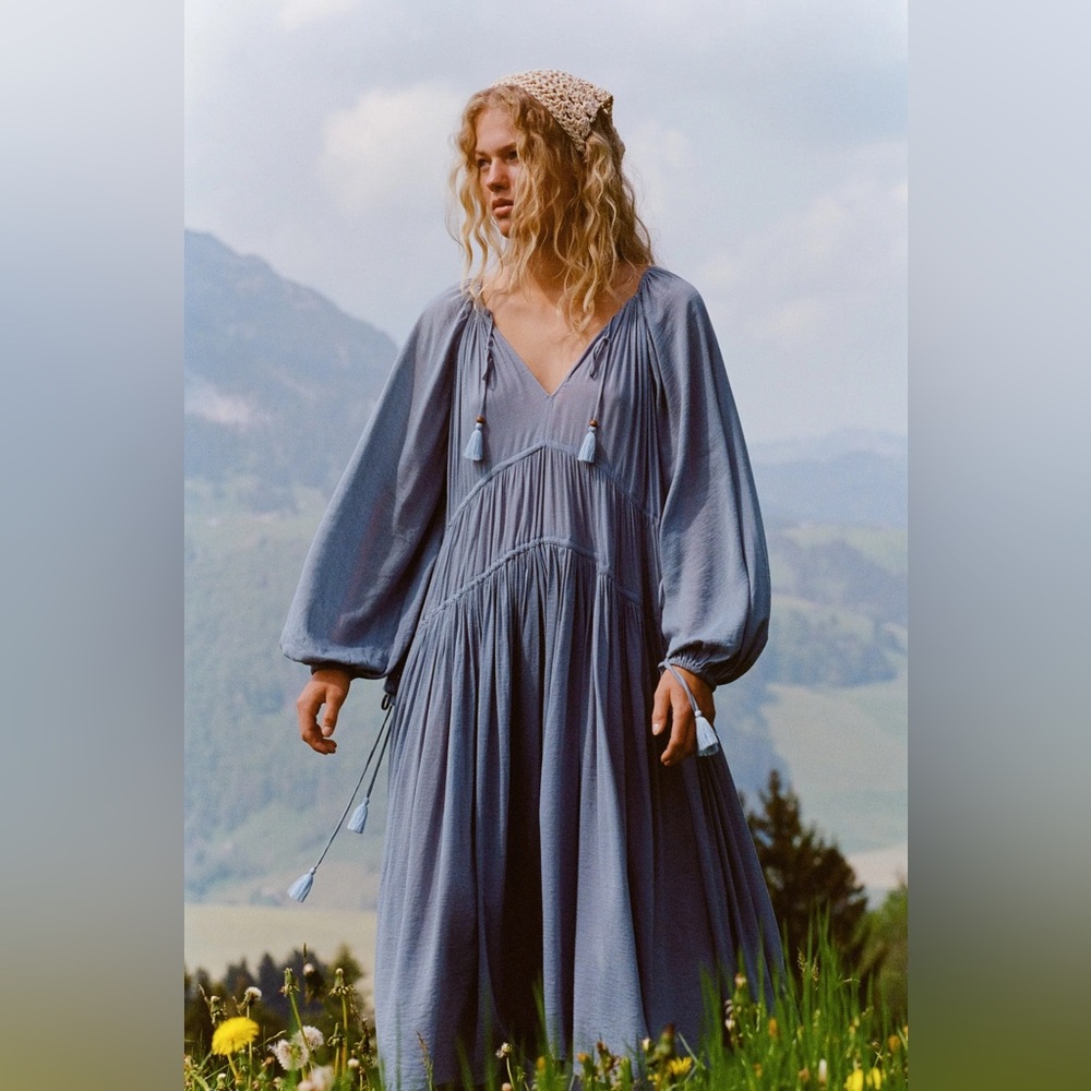 Spell Belladonna Gown Dusty Blue XS